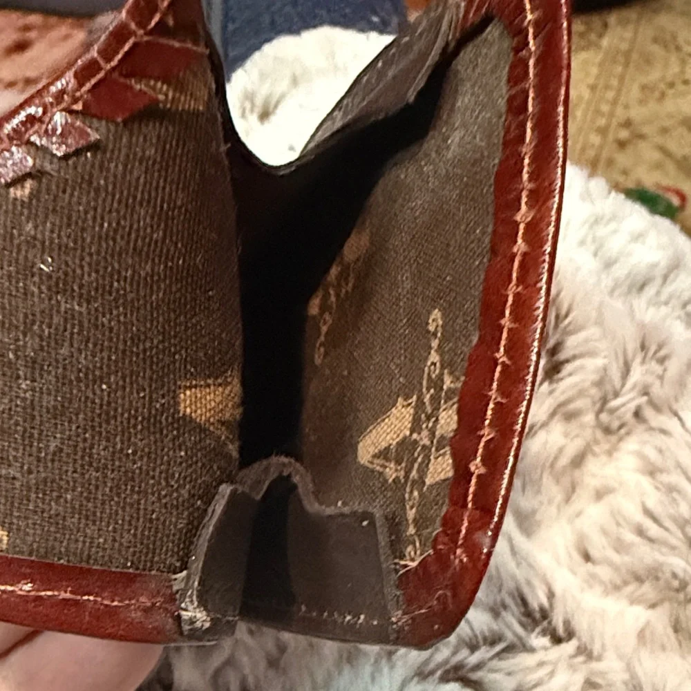 American West Leather & Hair-on Phone or Cigarette Case with Studs - Picture 6 of 9